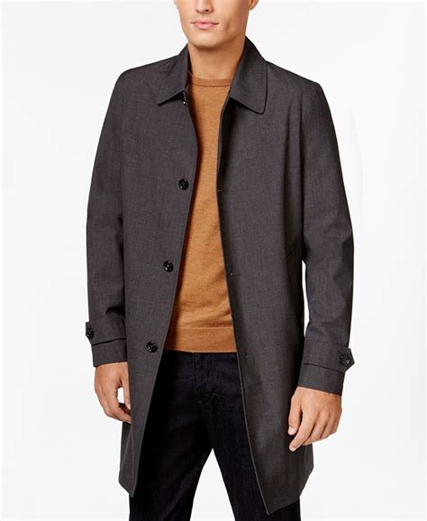 michael michael kors men's franklin single breasted raincoat|Michael Kors RainCoats for Men for Sale .